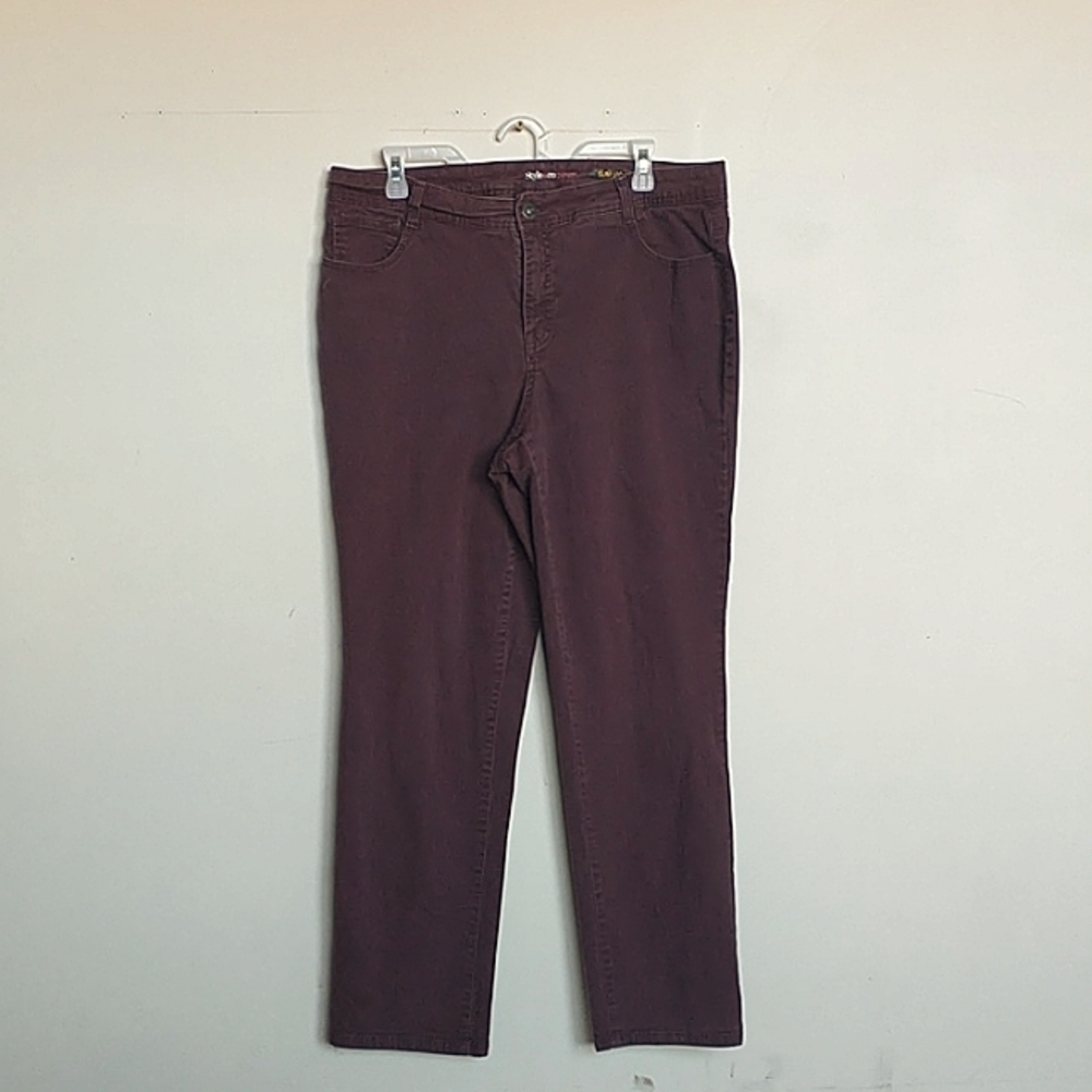 16W Burgundy Style & Co. Denim Jeans